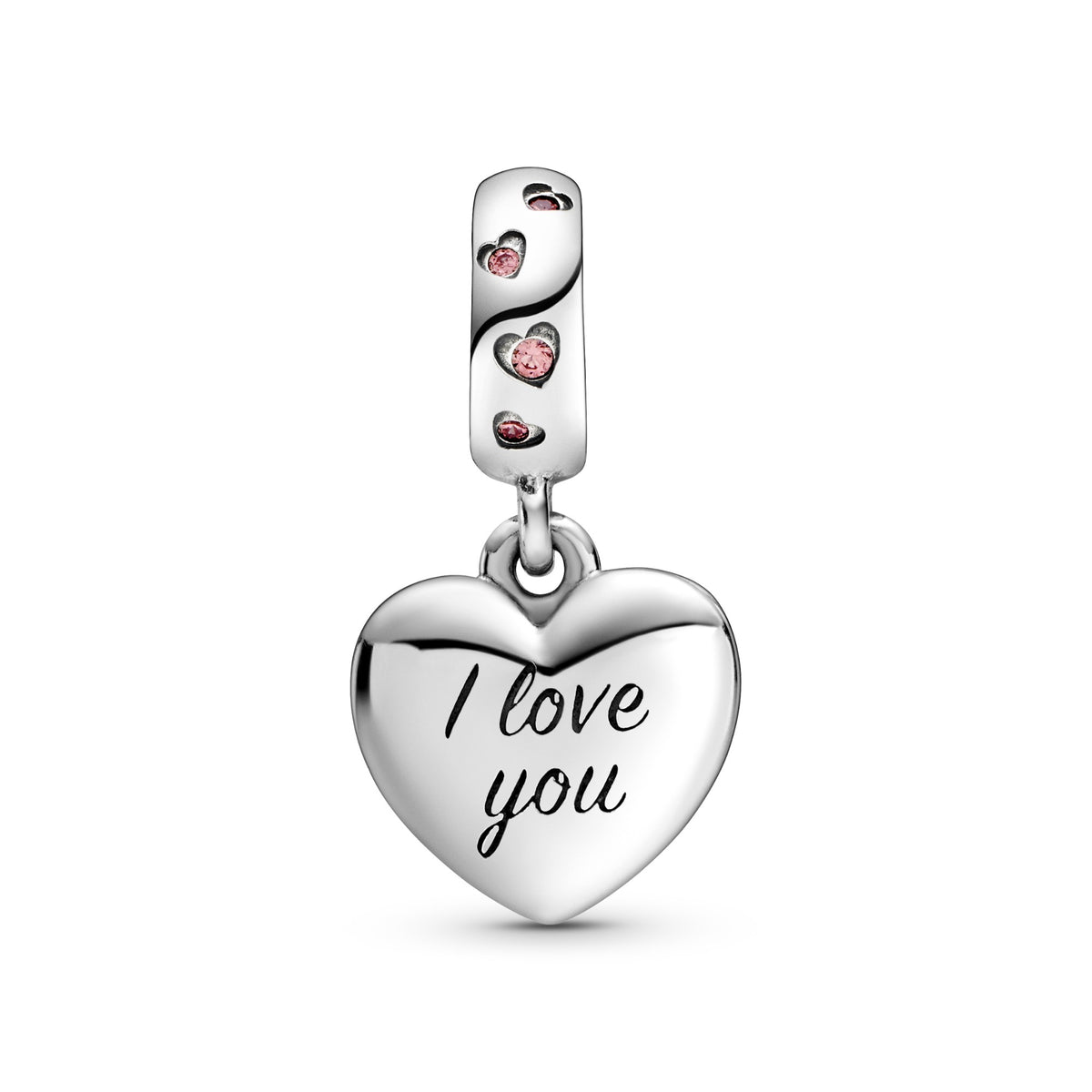 Pandora Mum Script Heart Hangende Bedel zilver 798887C01