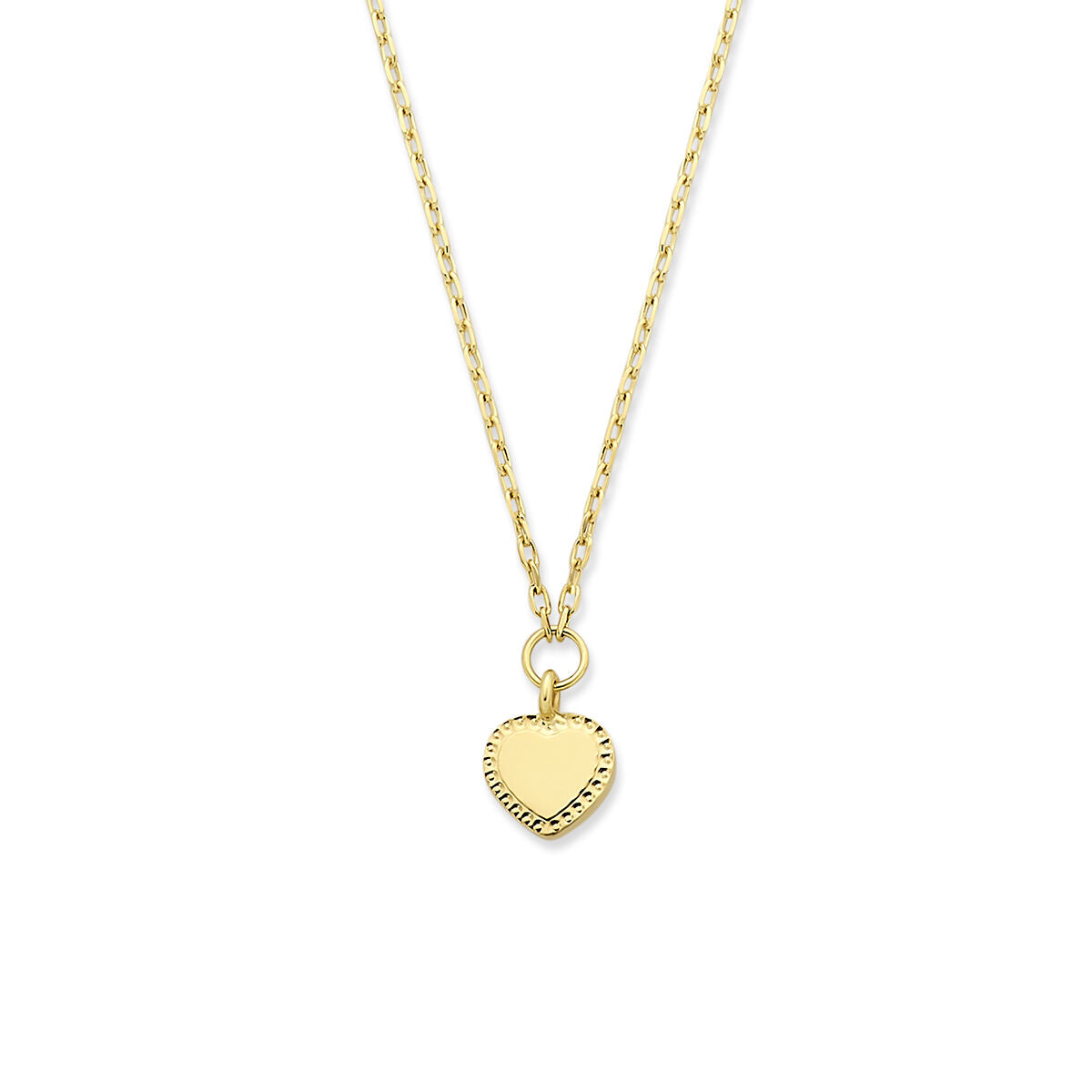Collier hartje 41 - 43 - 45 cm 14K geelgoud