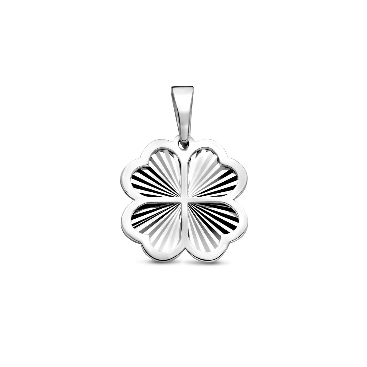 Fantasy Collection Hanger klavertje gediamanteerd 14,5 mm zilver