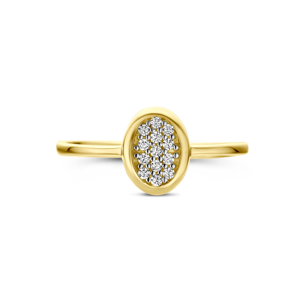 Ring zirkonia 14K geelgoud
