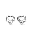 Zilveren gerhodineerde oorknoppen hartjes 11 mm - 1341367 - PansiteNederland.nl