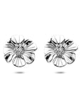 Edelstalen oorknoppen bloem 26 mm - 6506211