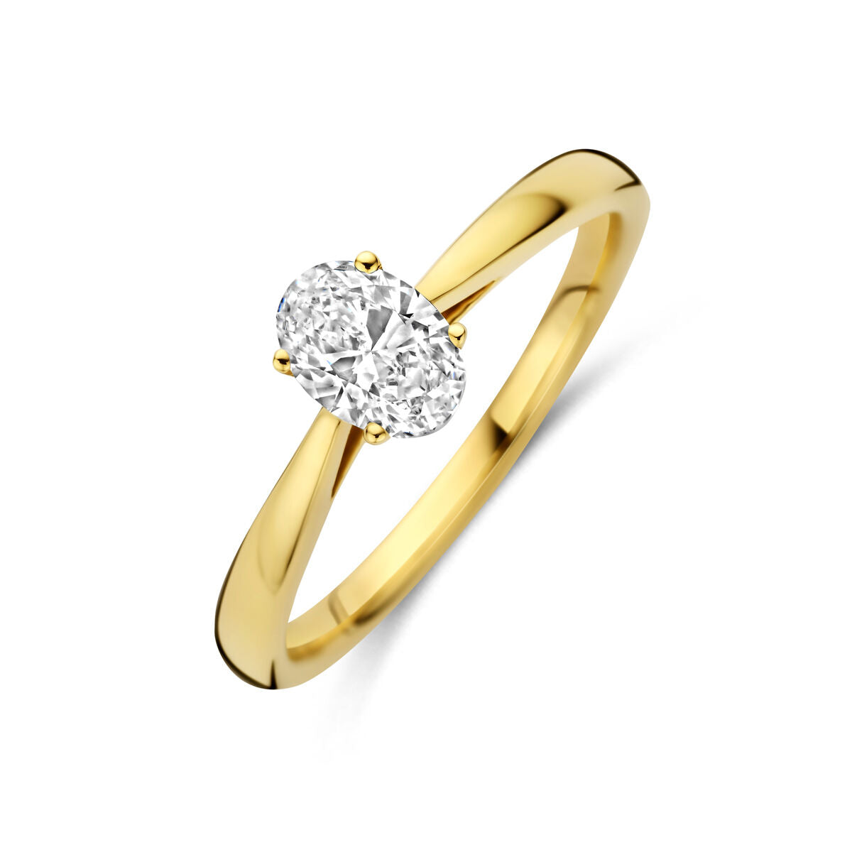 Fantasy Collection Ring lab grown diamant 0.50ct h si 14K geelgoud