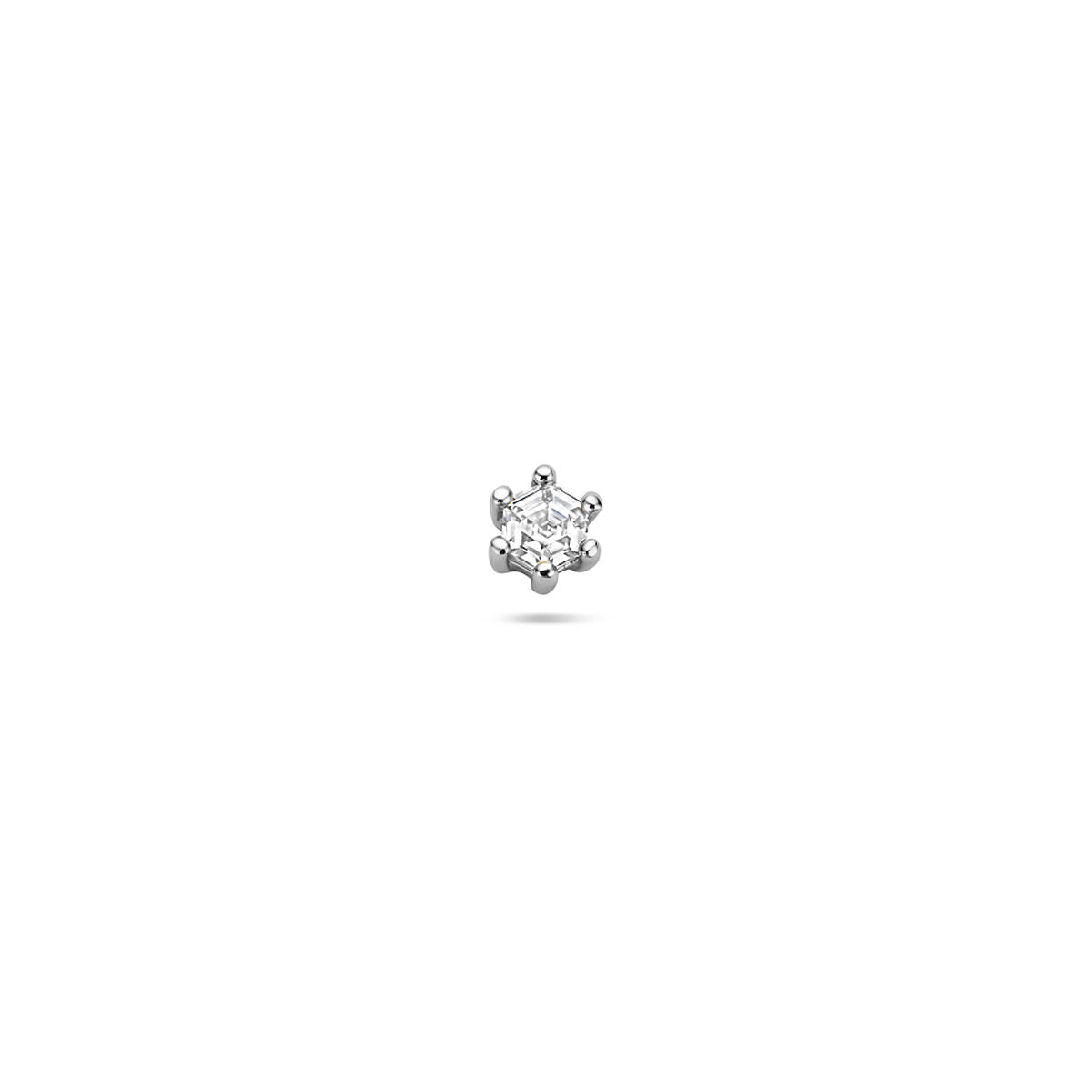 Fantasy Collection Flat back piercing zirkonia 4 mm zilver