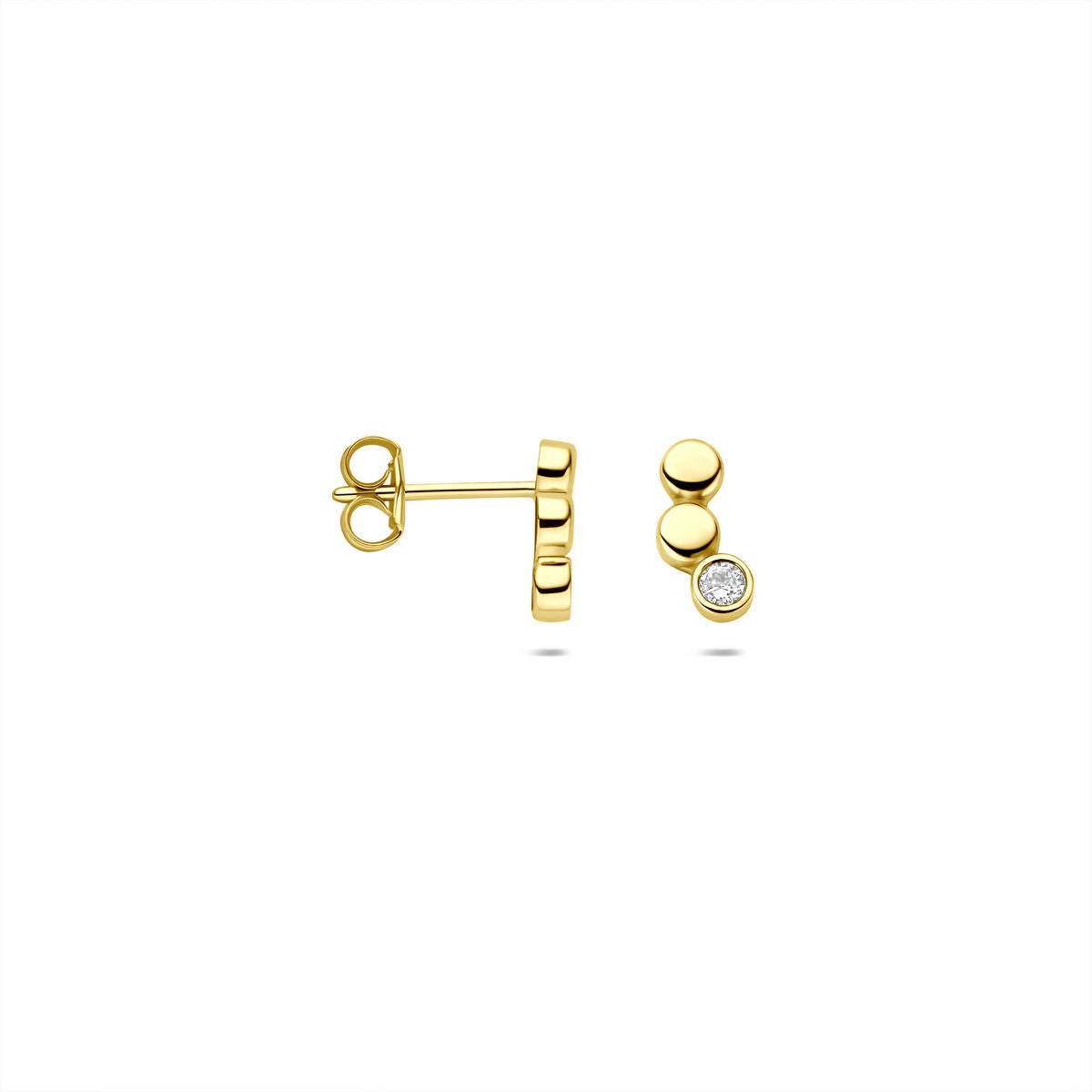 Fantasy Collection Oorbellen zirkonia 8,5 mm 9K geelgoud