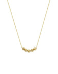 14K geelgoud collier 5 x schuifbol 1,0 mm 40 - 42 - 44 cm 4019489
