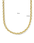 14K geelgoud collier jasseron 6,5 mm 45 cm 4027291 - PansiteNederland.nl