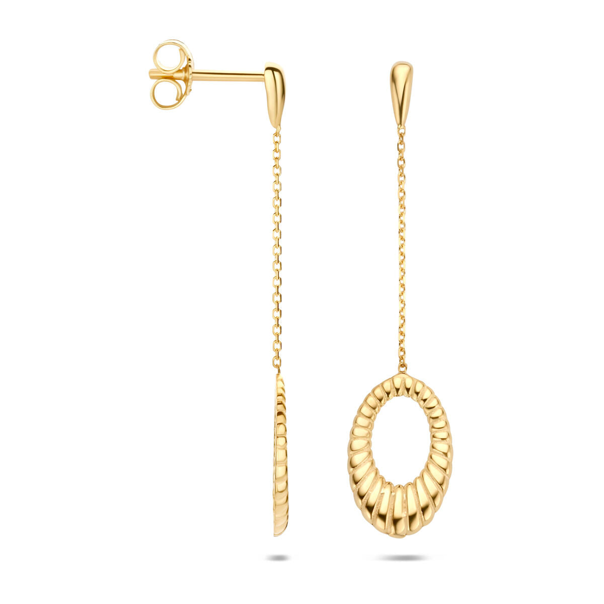Oorhangers 14K geelgoud 37,5 mm