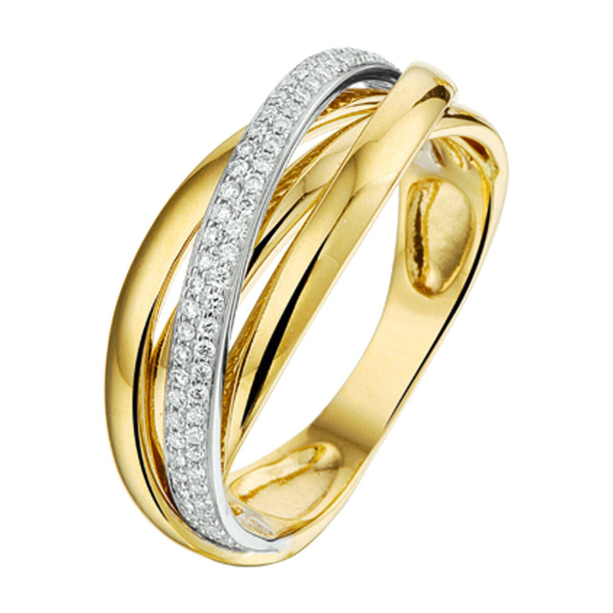 Fantasy Collection 14K Bicolor Gouden Diamanten Ring 4207439