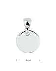 Zilver gerhodineerde graveerhanger rond 1328605 - PansiteNederland.nl