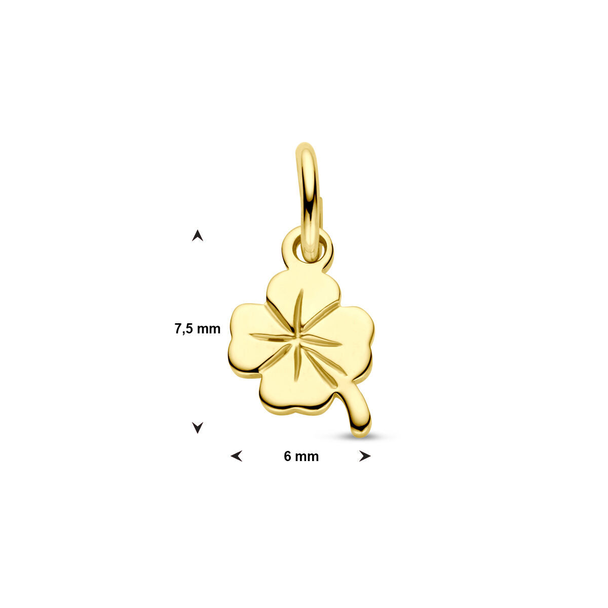 Fantasy Collection 9K hanger klaver 9K geelgoud