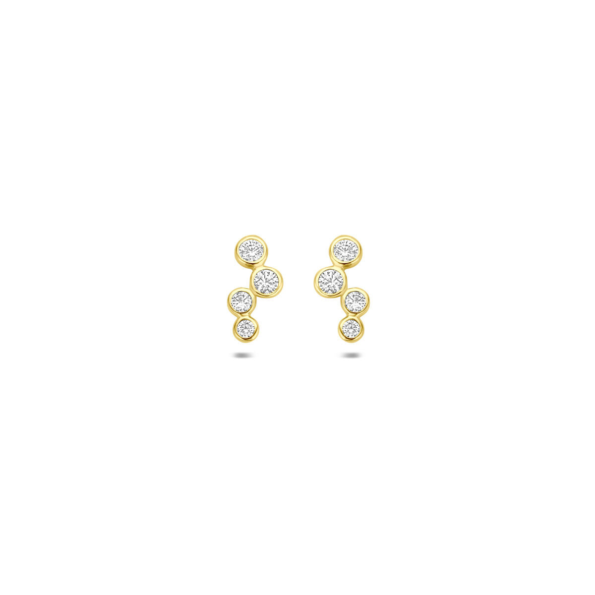 Fantasy Collection Oorbellen zirkonia 9,5 mm 9K geelgoud
