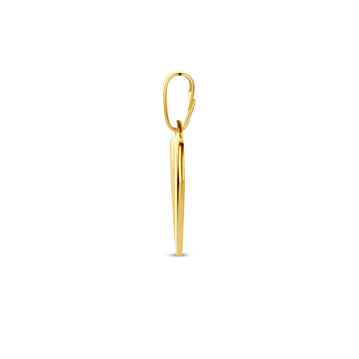 Graveerhanger hartje 9K geelgoud 13 mm