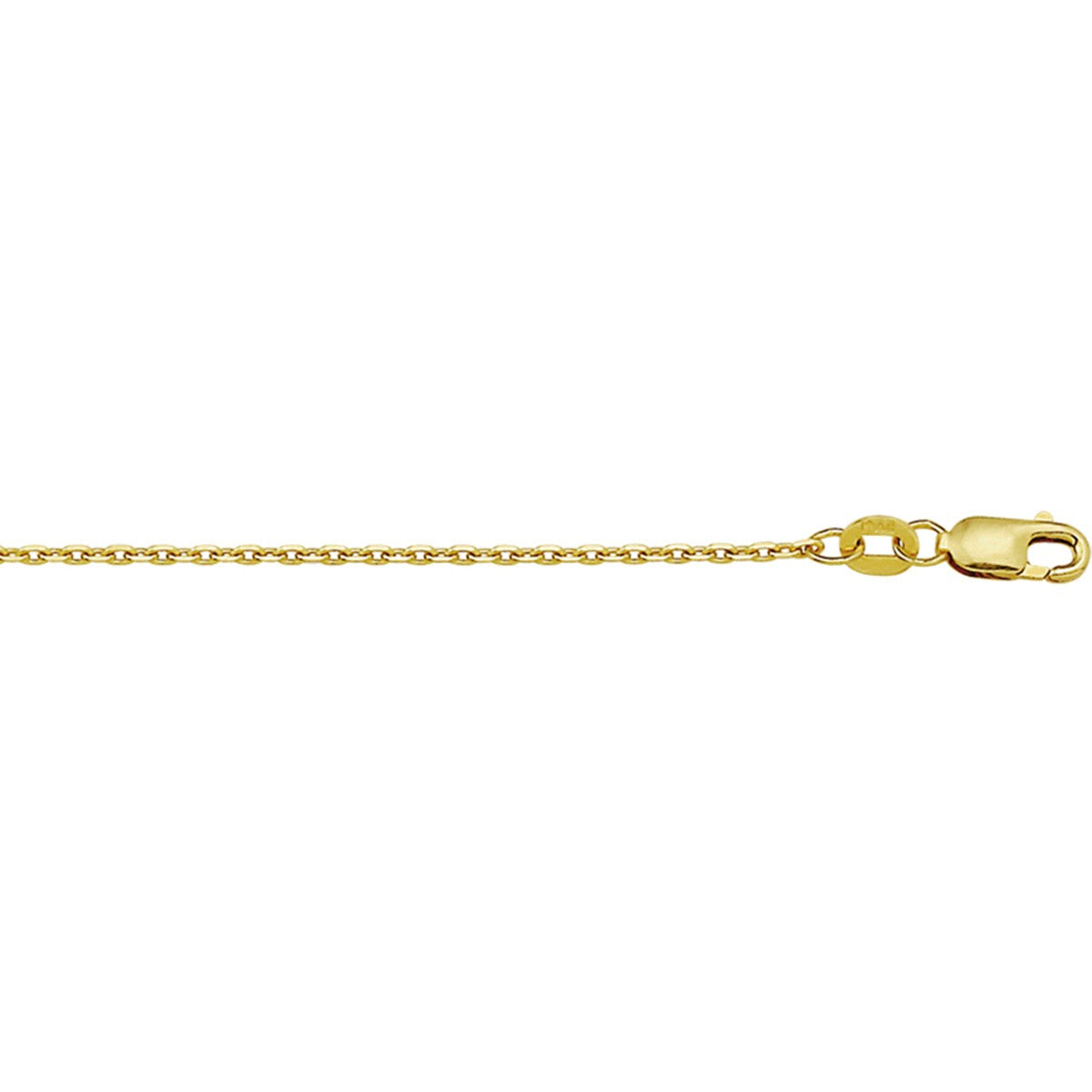 Fantasy Collection Collier anker gediamanteerd 1,3 mm 9K geelgoud
