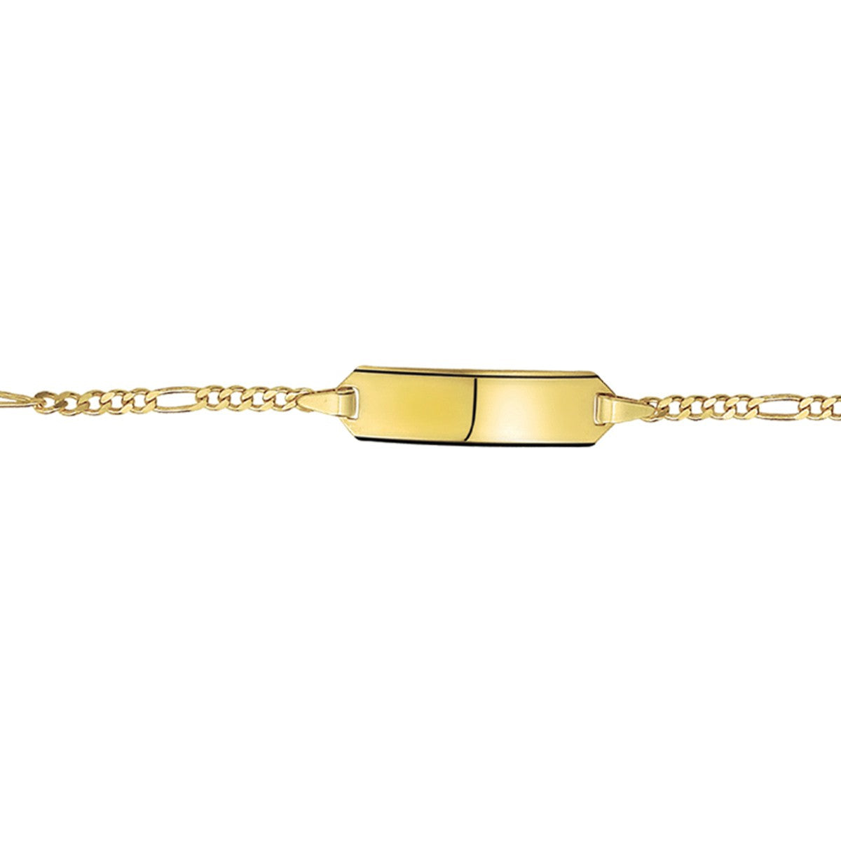 Fantasy Collection 9K graveerarmband figaro 5,0 mm 9K geelgoud
