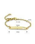 9K Geelgoud Kleurig 9K Graveerarmband Hartje Plaat 4,0 mm 8000128 - PansiteNederland.nl