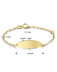 9K Geelgoud Kleurig 9K Graveerarmband Plaat 6,0 mm 8000146 - PansiteNederland.nl
