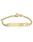 9K Geelgoud Kleurig 9K Graveerarmband Hart Plaat 4,0 mm 8000152 - PansiteNederland.nl