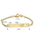 9K Geelgoud Kleurig 9K Graveerarmband Hart Plaat 4,0 mm 8000152 - PansiteNederland.nl