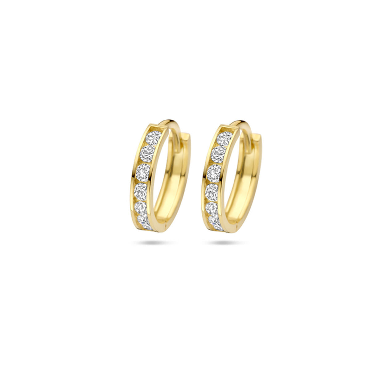 Fantasy Collection Oorbellen zirkonia 12,5 mm 9K geelgoud