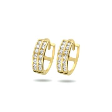 Fantasy Collection Oorbellen zirkonia 11,5 mm 9K geelgoud