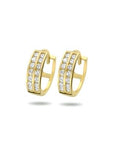 9K geelgoud kleurig klapoorringen zirkonia 11,5 mm - 8000160 - PansiteNederland.nl