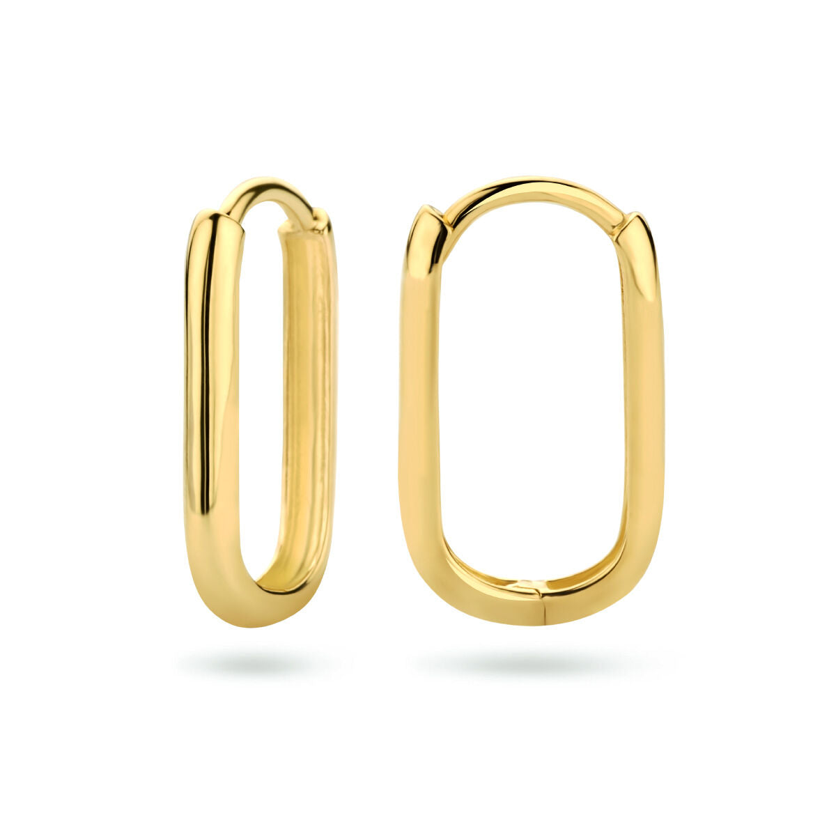 Fantasy Collection Oorbellen paperclip 16 mm 9K geelgoud
