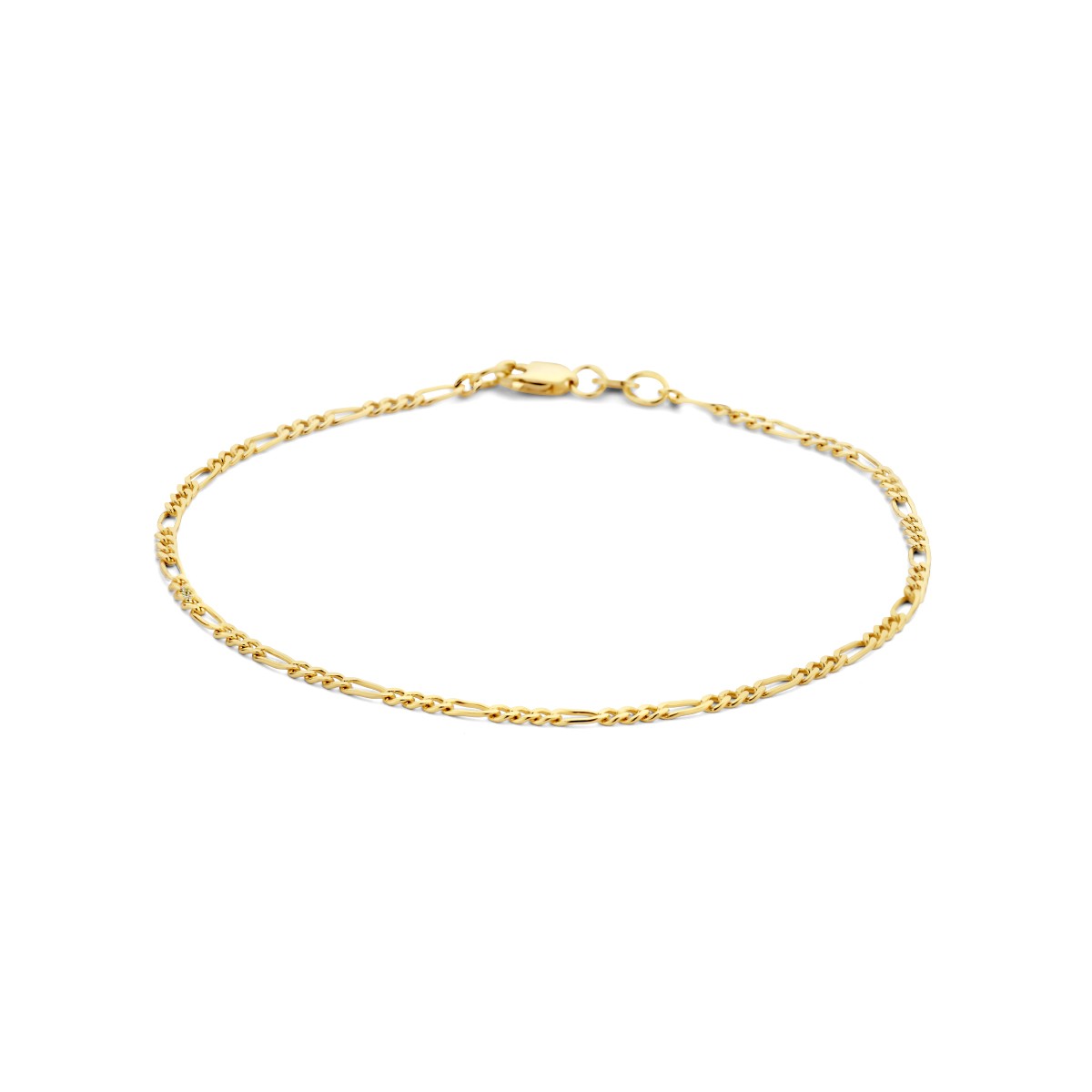 Armband figaro 1,9 mm 9K geel