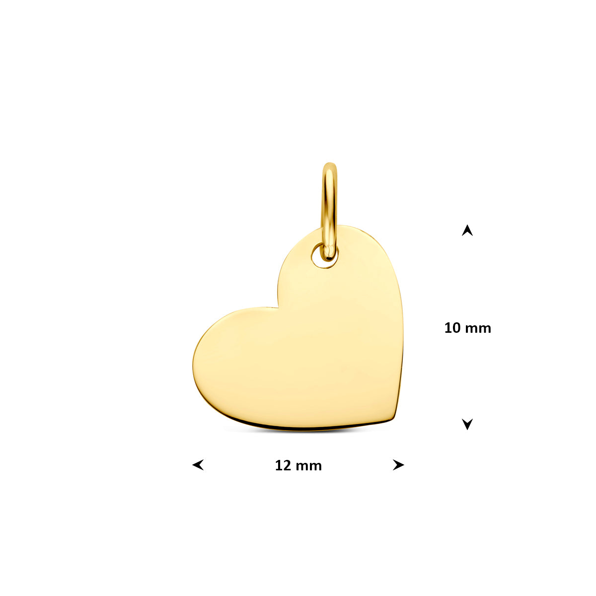 Fantasy Collection Graveerhanger hartje 9K geelgoud 10 mm - afbeelding 4