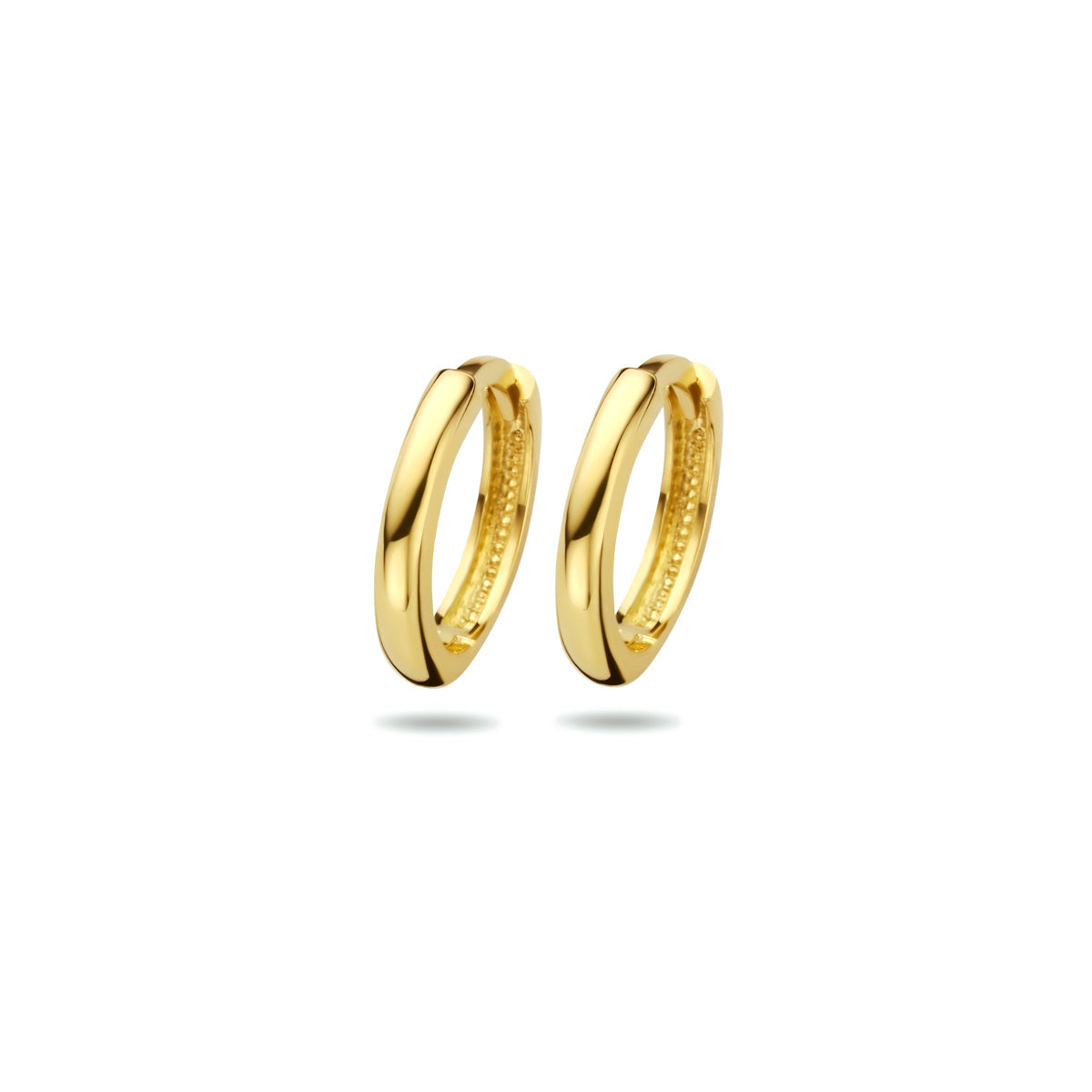 Klapoorringen buis 9K geelgoud 2 mm