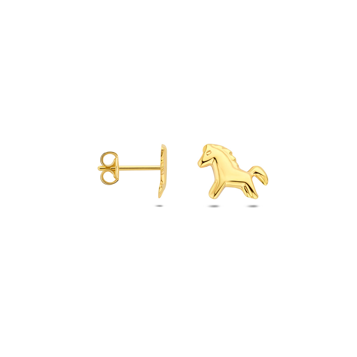 Fantasy Collection Oorknoppen paard 9K geelgoud 6,5 mm - afbeelding 3