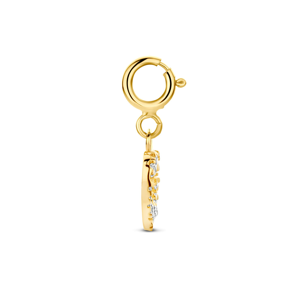 Fantasy Collection Slotbedel hartje zirkonia 9K geelgoud 7,5 mm - afbeelding 3