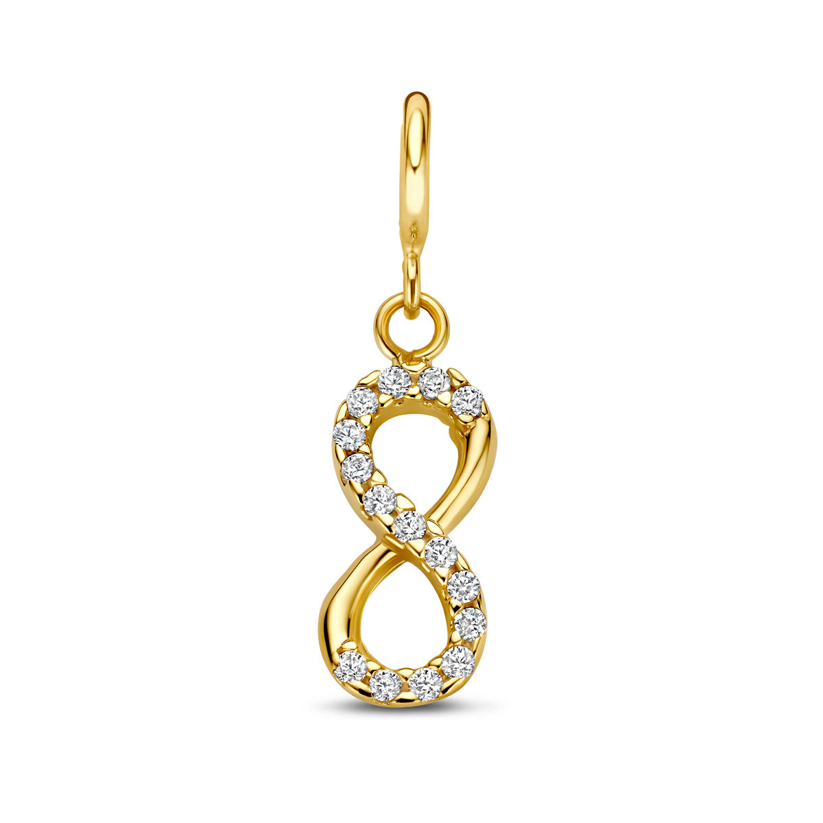 Fantasy Collection Slotbedel infinity zirkonia 9K geelgoud 11,5 mm