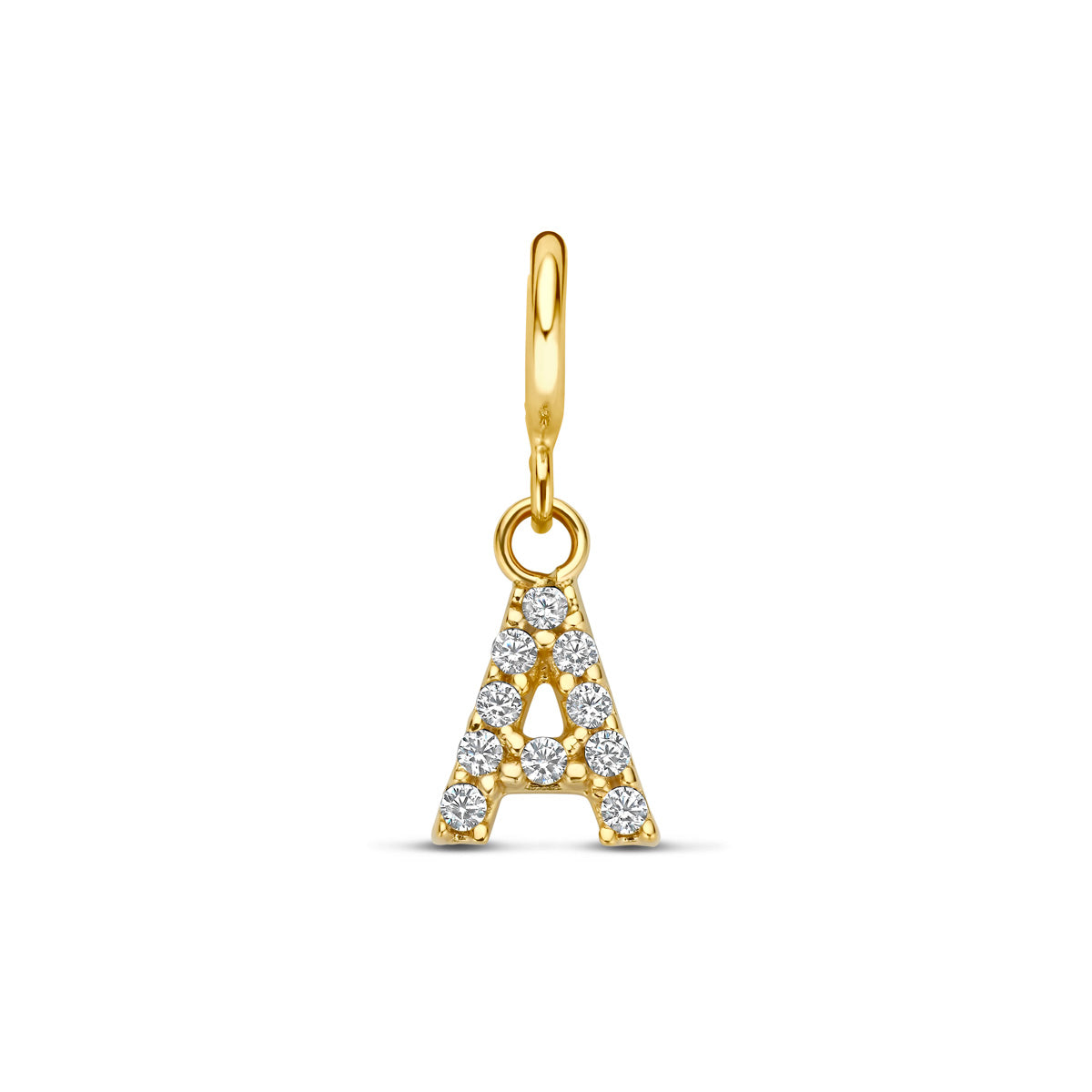 Fantasy Collection Slotbedel letter zirkonia 9K geelgoud 7 mm