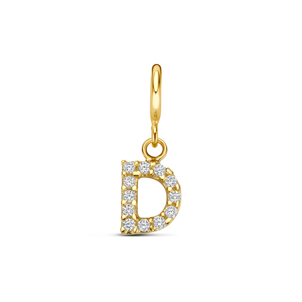 Fantasy Collection Slotbedel letter zirkonia 9K geelgoud 7 mm - afbeelding 10