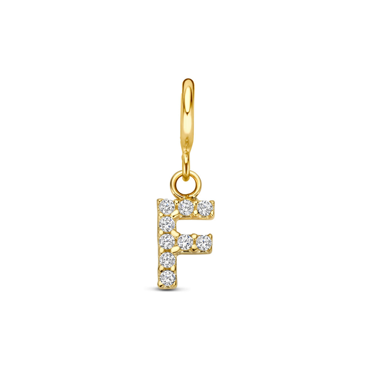 Fantasy Collection Slotbedel letter zirkonia 9K geelgoud 7 mm - afbeelding 16