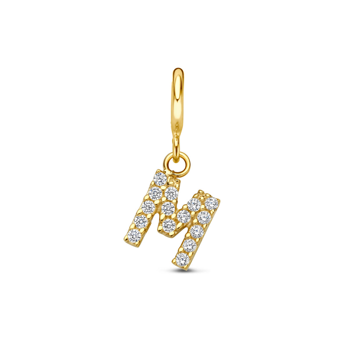 Fantasy Collection Slotbedel letter zirkonia 9K geelgoud 7 mm - afbeelding 37