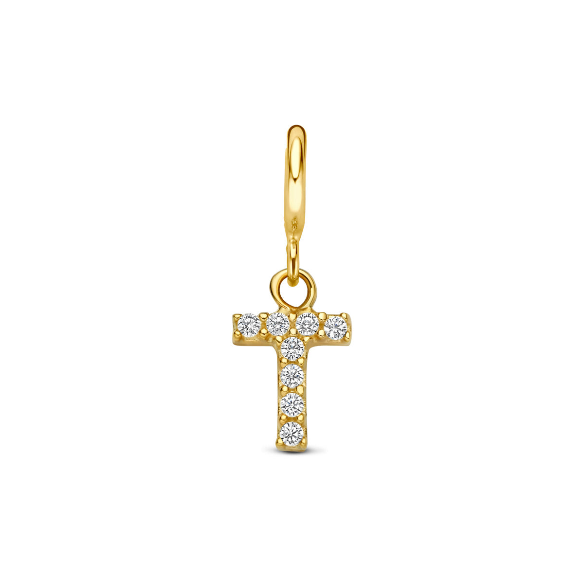 Fantasy Collection Slotbedel letter zirkonia 9K geelgoud 7 mm - afbeelding 58