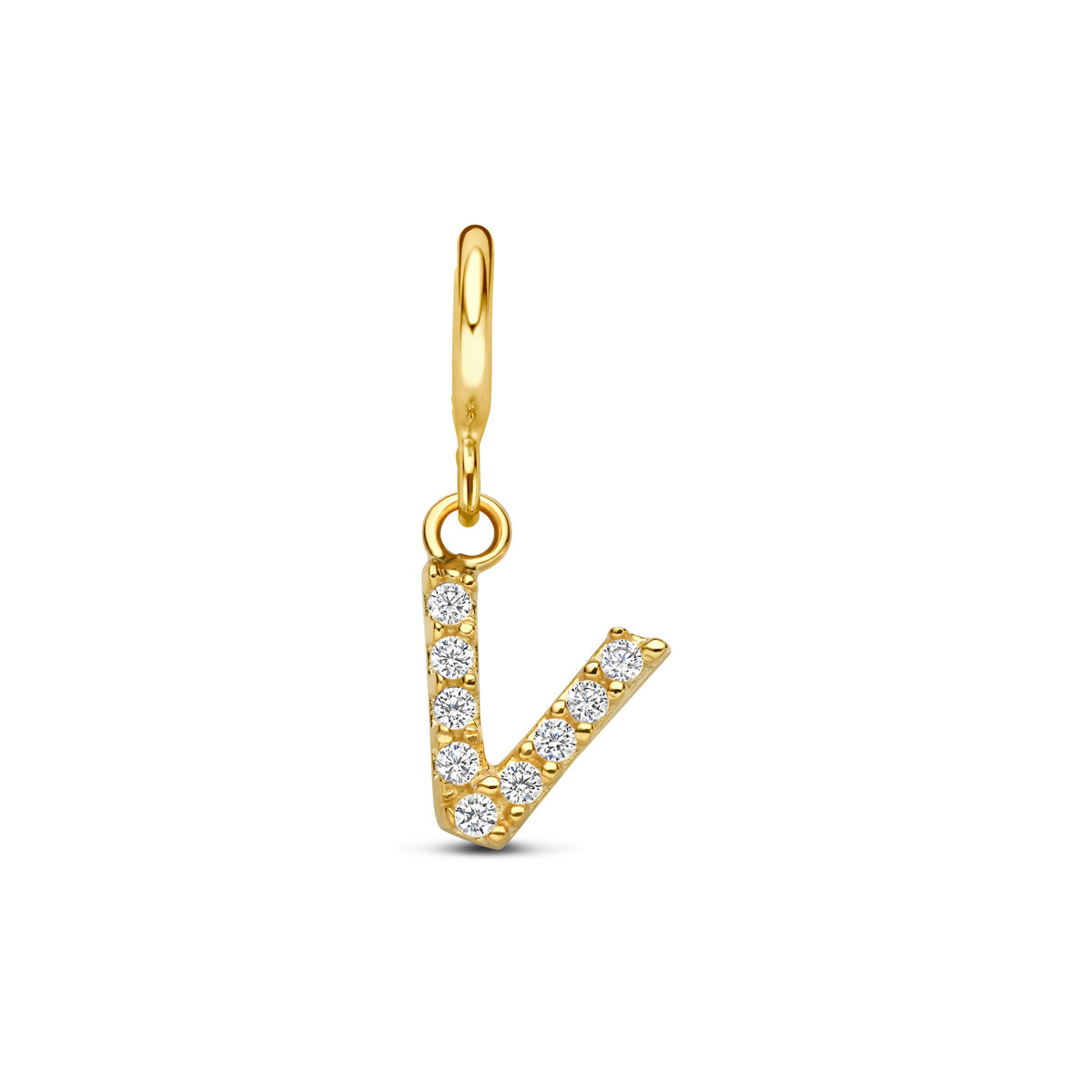 Fantasy Collection Slotbedel letter zirkonia 9K geelgoud 7 mm - afbeelding 64