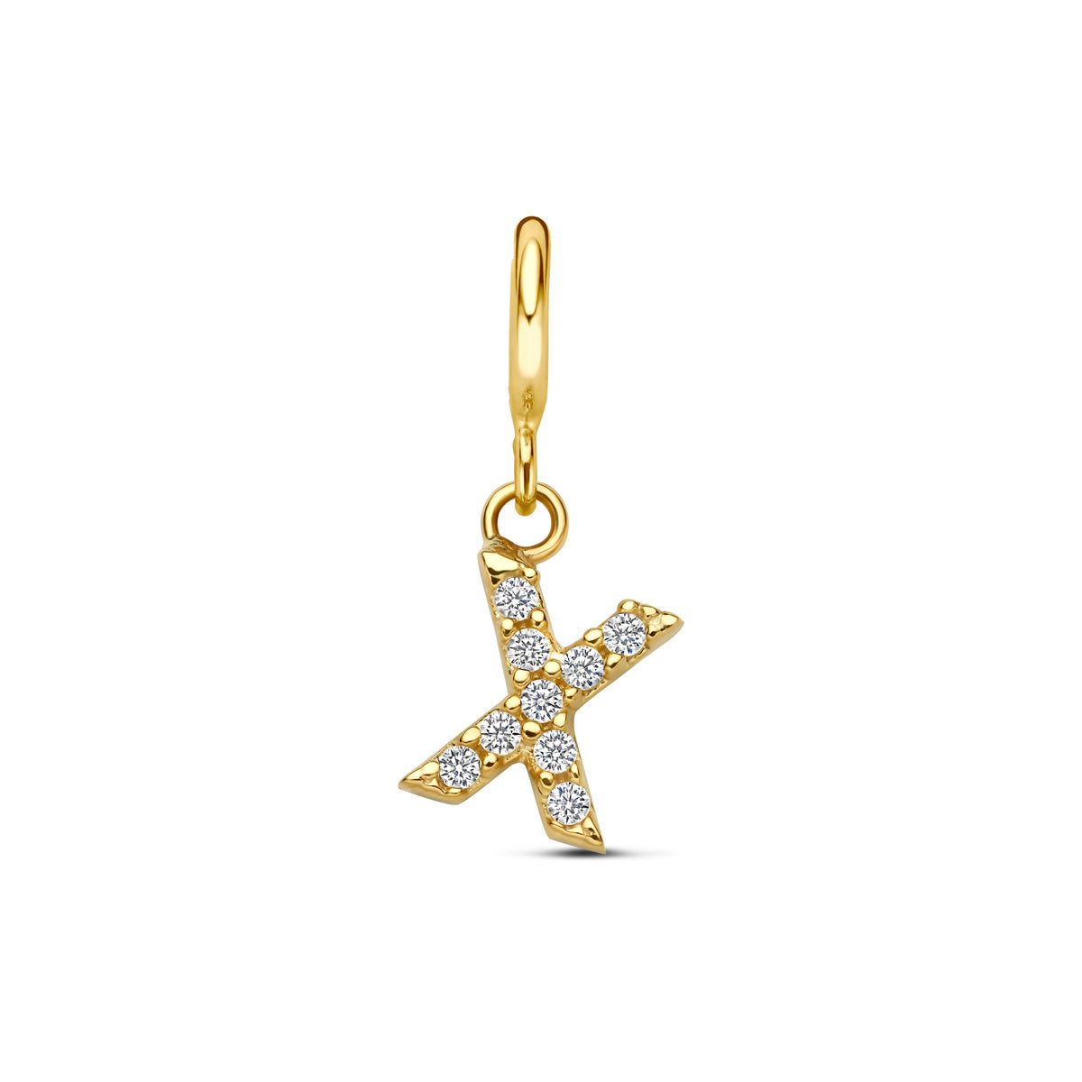 Fantasy Collection Slotbedel letter zirkonia 9K geelgoud 7 mm - afbeelding 67
