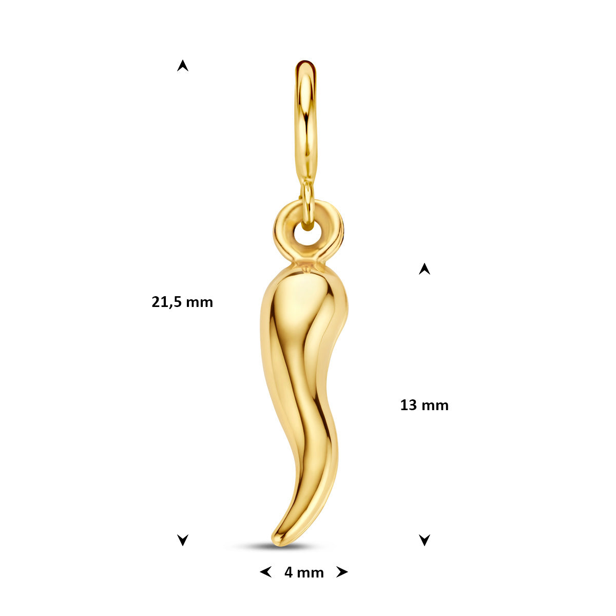 Fantasy Collection Slotbedel peper 9K geelgoud 13 mm - afbeelding 4