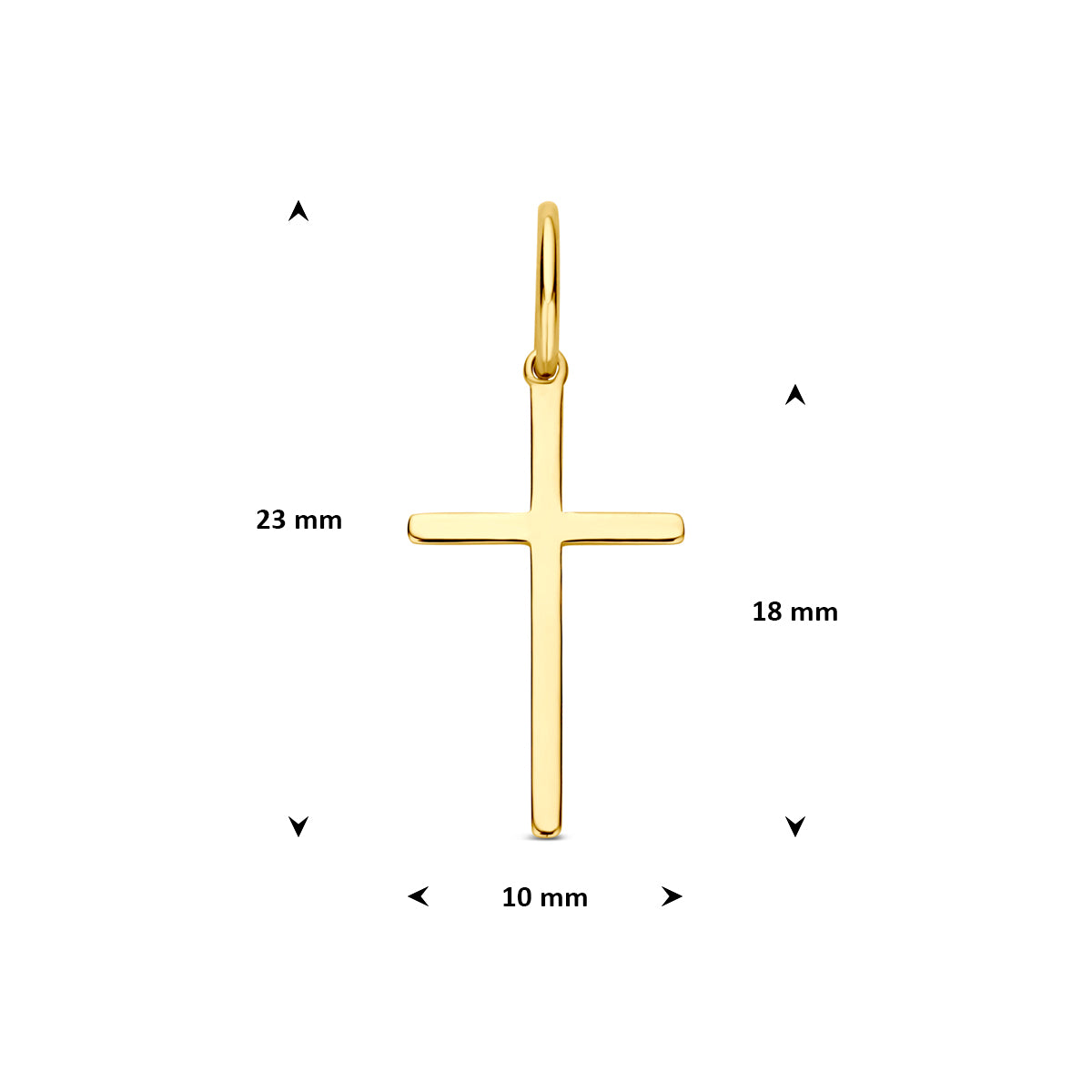 Fantasy Collection Hanger kruis 9K geelgoud 18 mm - afbeelding 4