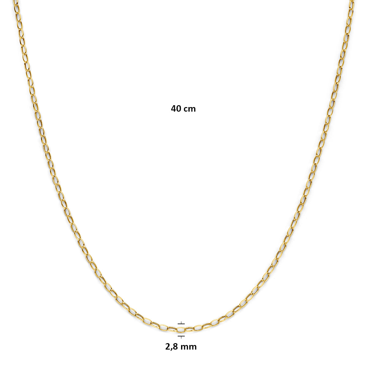 Fantasy Collection Collier anker 9K geelgoud 2,8 mm - afbeelding 4
