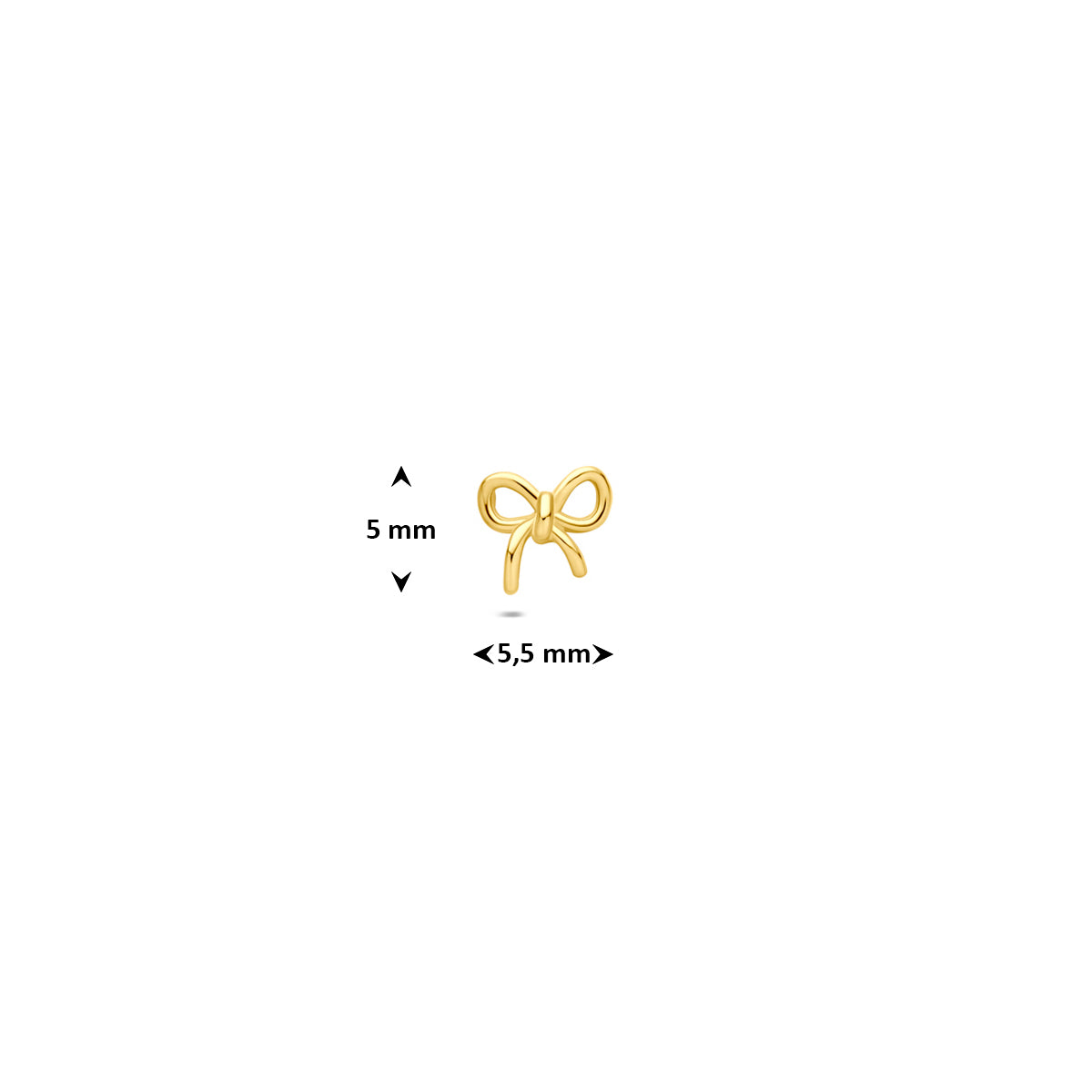Fantasy Collection Flat back piercing strik 9K geelgoud 5 mm - afbeelding 4