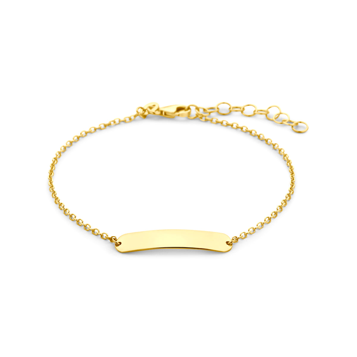 Fantasy Collection Graveerarmband plaat 9K geelgoud 5,0 mm 16 + 3 cm