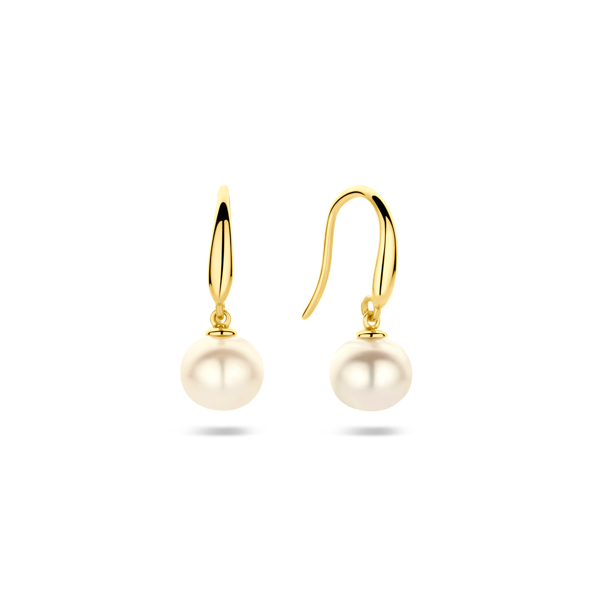 Fantasy Collection Oorhangers parel franse haak 9K geelgoud 18 mm