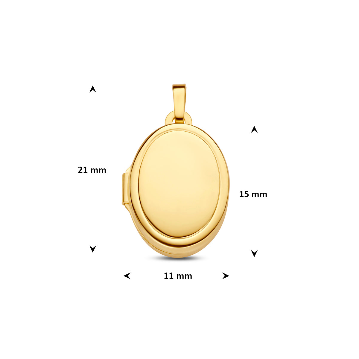 Fantasy Collection Medaillon ovaal 9K geelgoud 15 mm - afbeelding 4