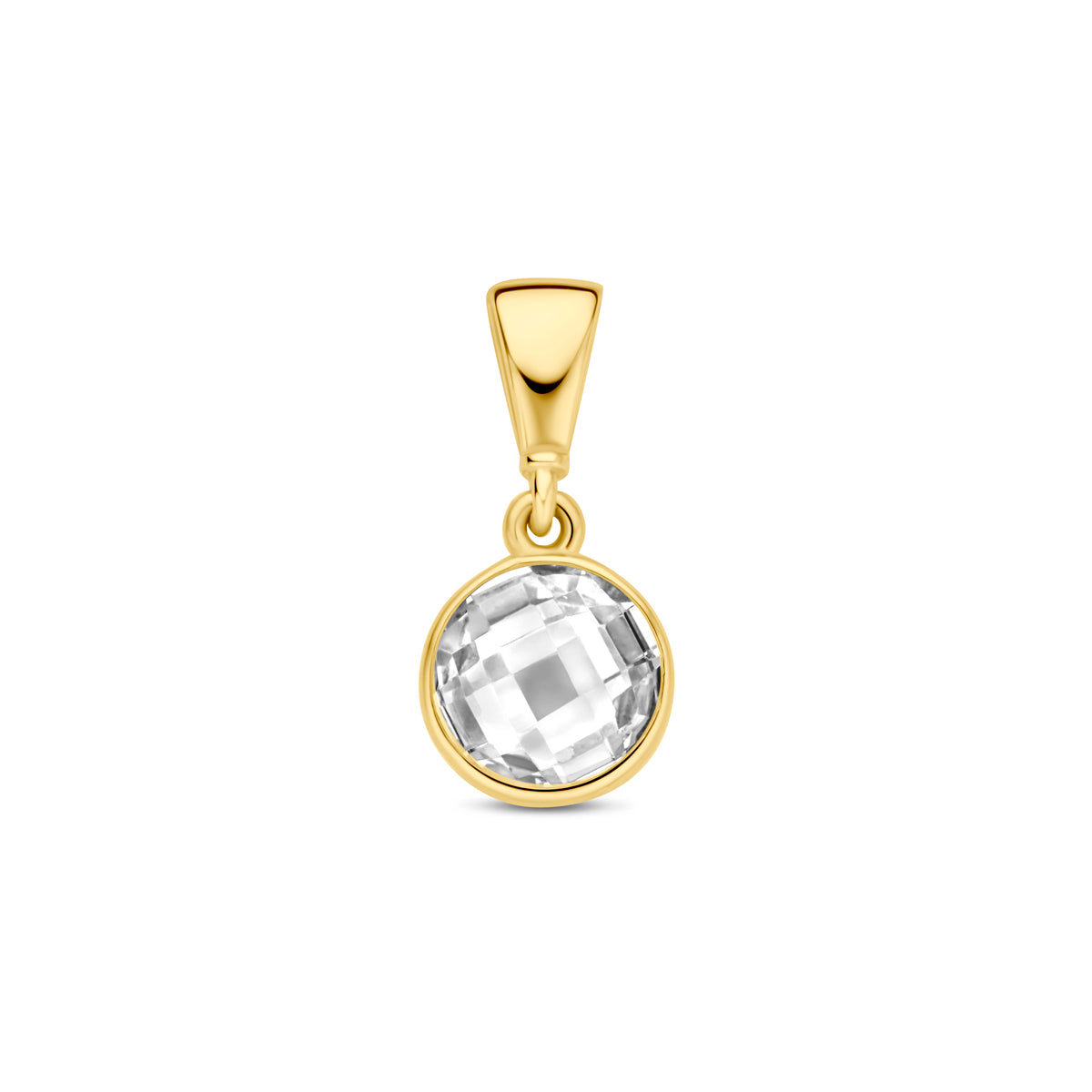 Fantasy Collection Hanger zirkonia rond 9K geelgoud 6,5 mm