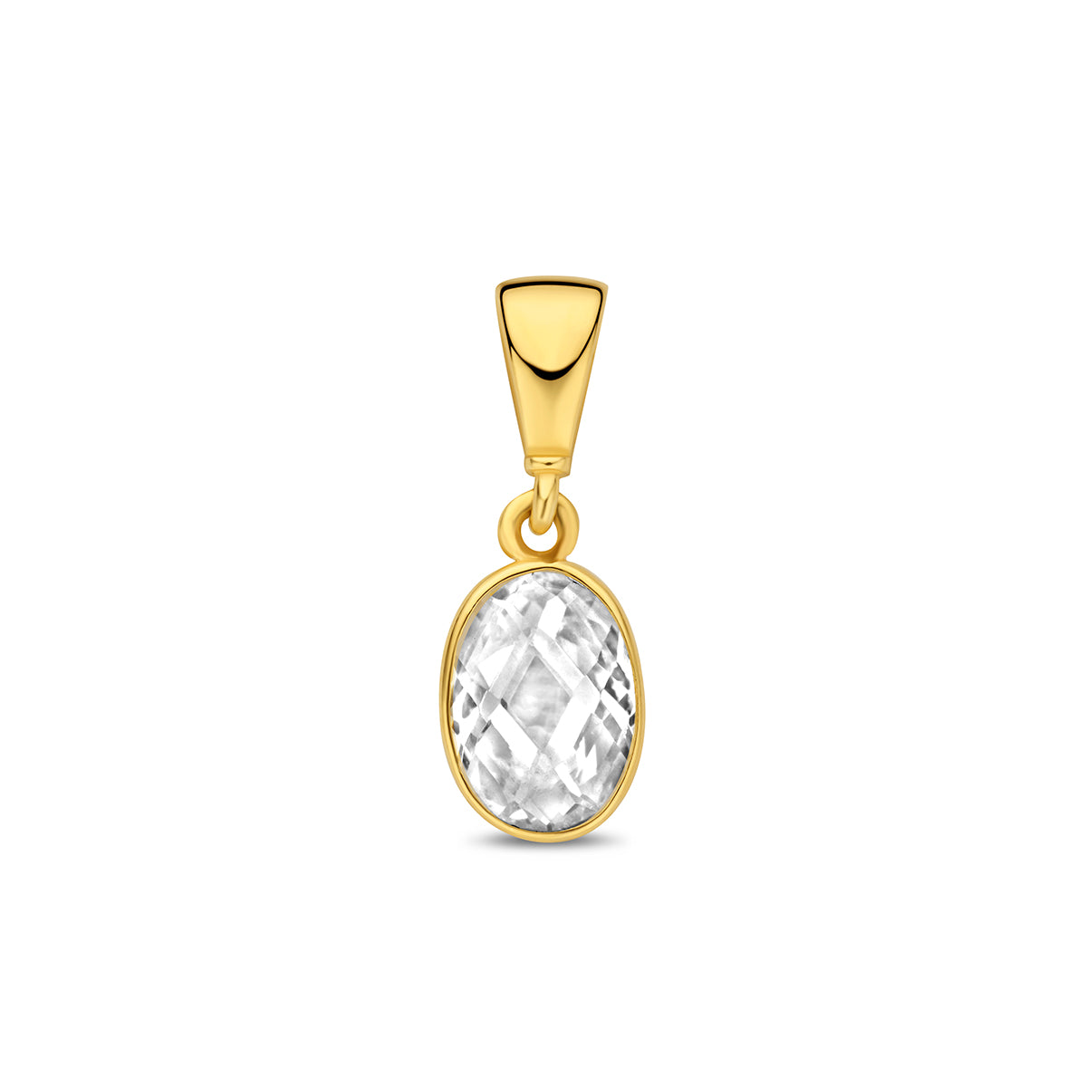 Fantasy Collection Hanger zirkonia ovaal 9K geelgoud 7,5 mm