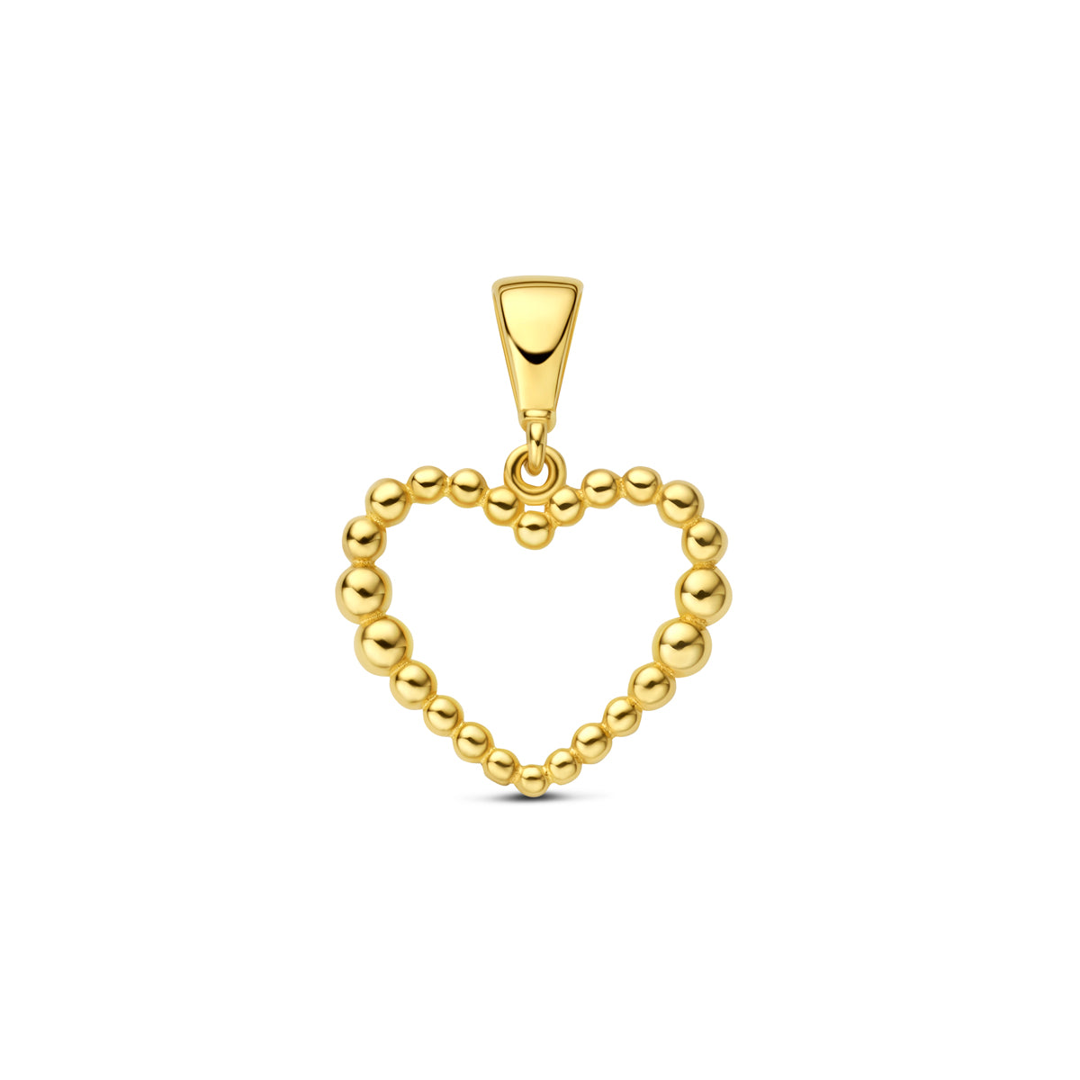 Fantasy Collection Hanger hartje bolletjes 9K geelgoud 11,5 mm